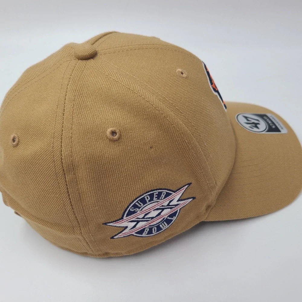 Chicago Bears Hat Adjustable 47 Brand MVP Brown NFL Super Bowl XX Patch Logo Men